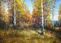 Березы в блестках солнца