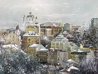 Андреевский спуск зимой