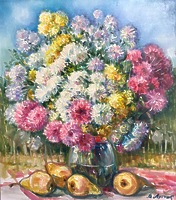 Хризантемы и груши