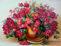 Калина и физалис
