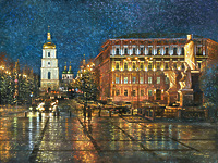 Вечерняя Михайловская площадь