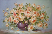 Персиковые розы