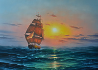 Восход солнца над морем