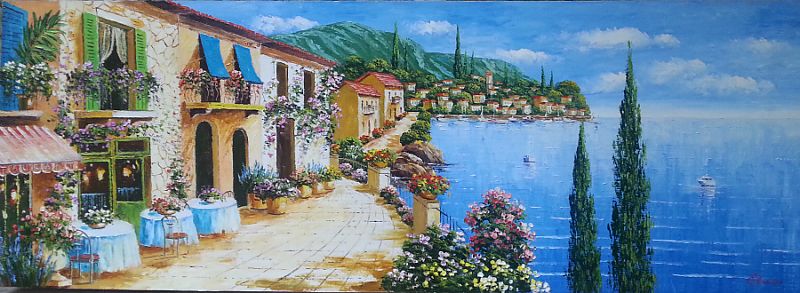 Картины море, Италия, Испания, картина Италия, морские картины