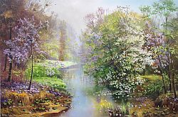 Картина весна, картины весны, пейзаж весна, весенние пейзажи